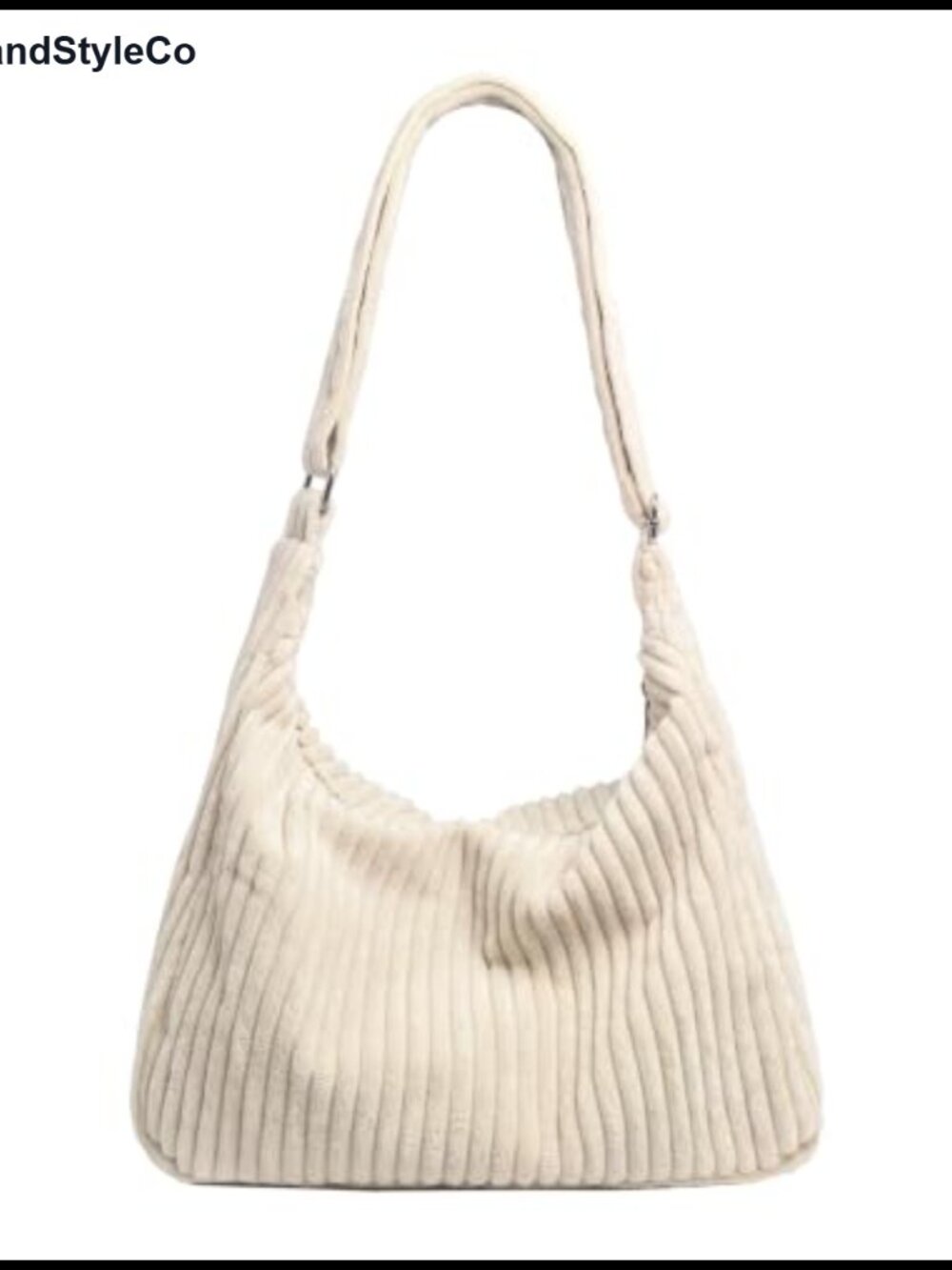 Corduroy Hobo Bag Adjustable Strap Crossbody Shoulder Purse